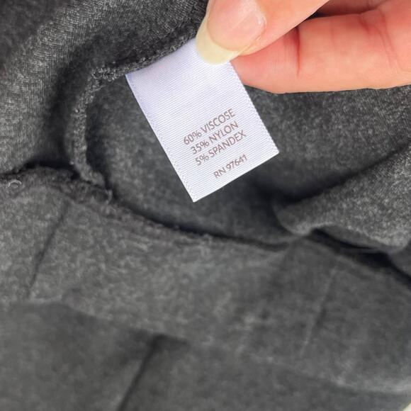 J.JILL Ponte Pencil Skirt Sz MP Charcoal Gray Stretch PullOn  Knee Length Career - Picture 10 of 11